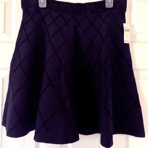 Anthropologie Kristina Chenille Mini Skirt - Black